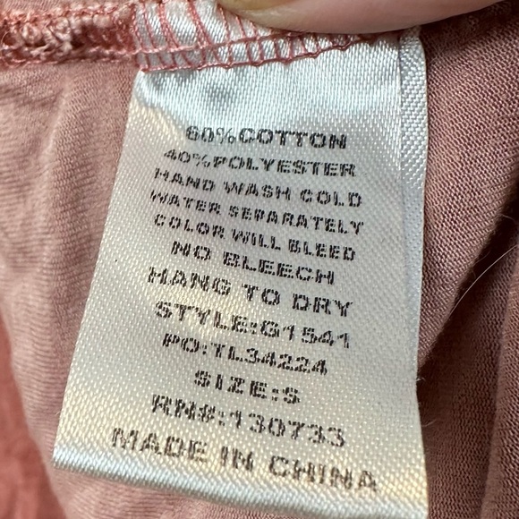 Umgee Burnt Orange Lace Batwing Top Size S - Picture 5 of 6